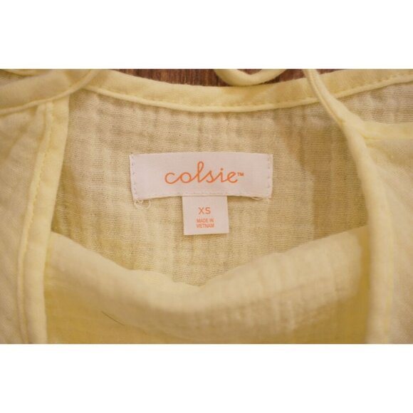 Colsie Yellow Cotton Gauze Tank Top - Size XS, NWT - Picture 4 of 6